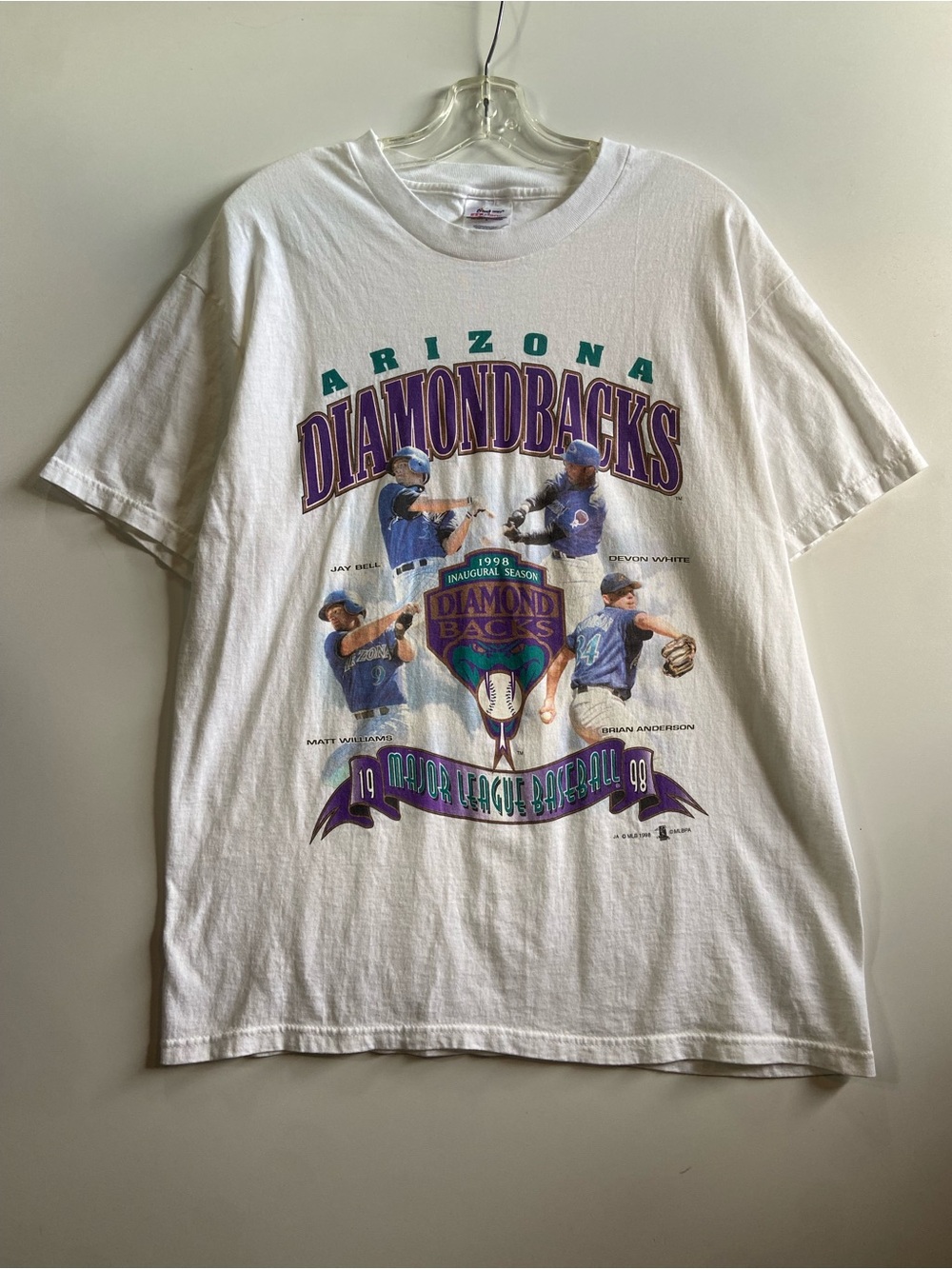 Vintage Arizona Diamondbacks 1998 Inaugural Season Graphic Tee - White